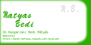 matyas bedi business card