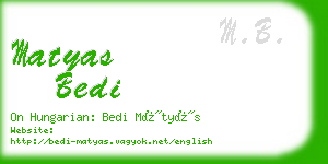 matyas bedi business card